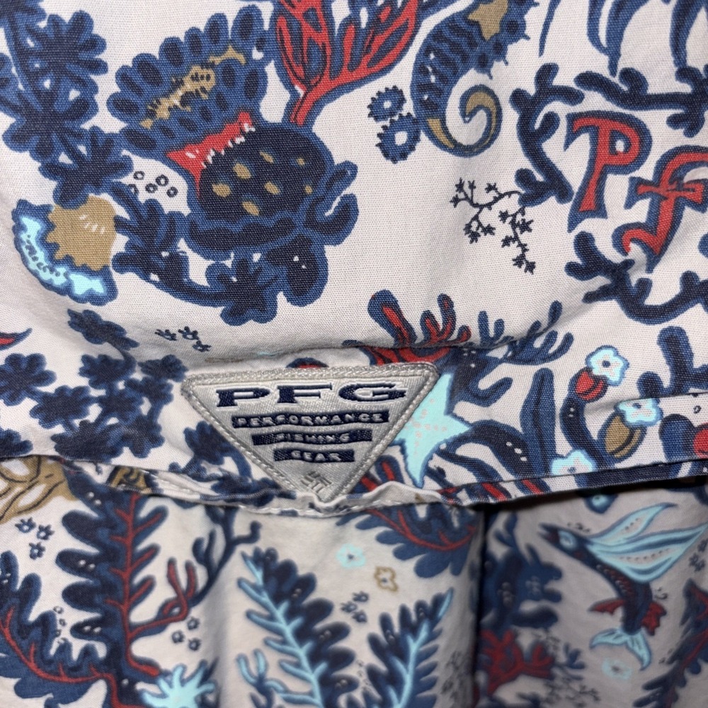 Columbia PFG Men's USA Fish Vented Short Sleeve Shirt Size XXL Multicolor - Picture 5 of 7